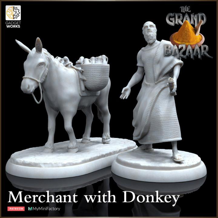 Greek Merchant and Donkey, 2 figure pack -The Grand Bazaar