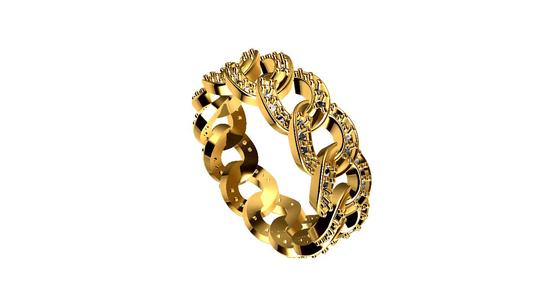 Fine Jewelry, Link Ring 14