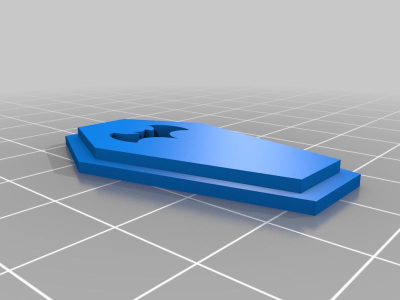 Earring Coffin capsule dark bat cofre ataud