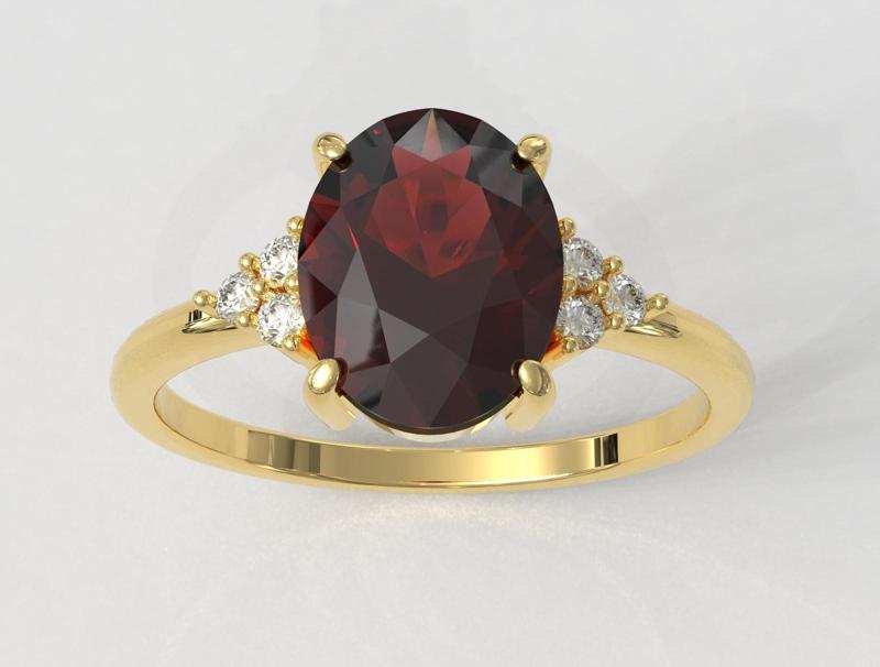 Oval Gemstone Classic Ring