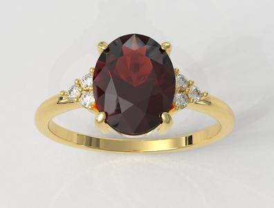 Oval Gemstone Classic Ring