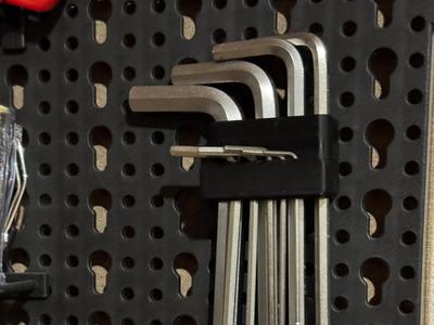 Parkside wall tool storage board - allen key hook
