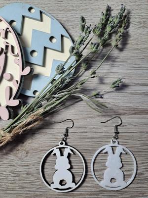 EASTER BUNNY EARRING 3 3D PRINT & LASER CUT