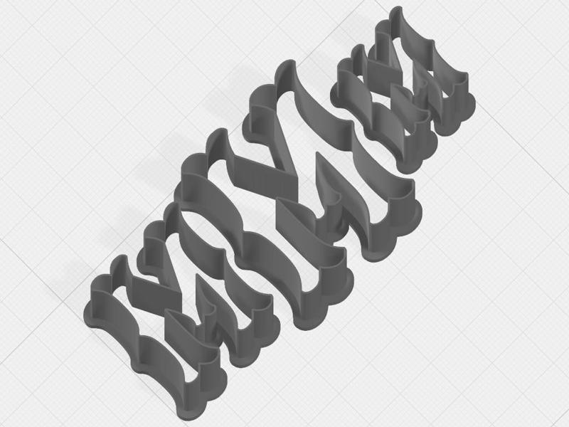 Letter M Collection Cookie Cutter