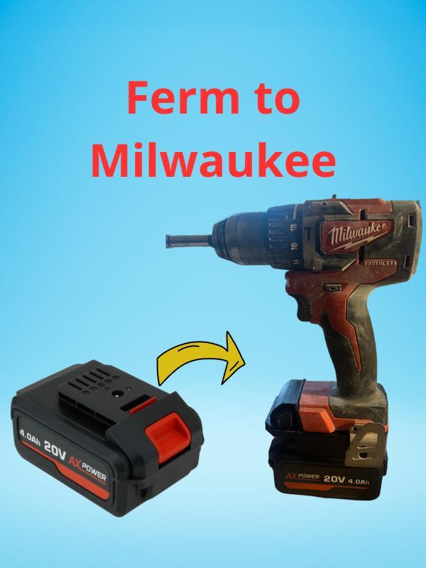 Ferm to Milwaukee battery adapter