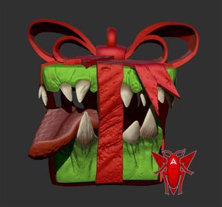 ROTTEN GIFTH BOX/ CHRISTMAS PENDANT