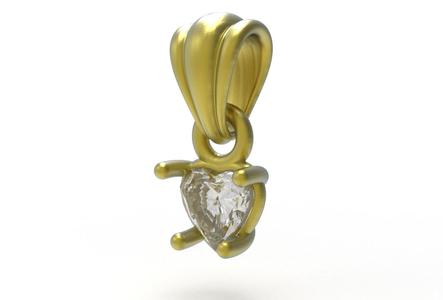 heart pendant 5mm