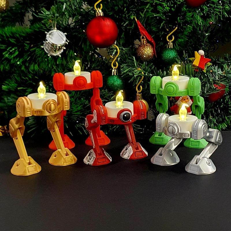 Candle Droid - articulated and print in place