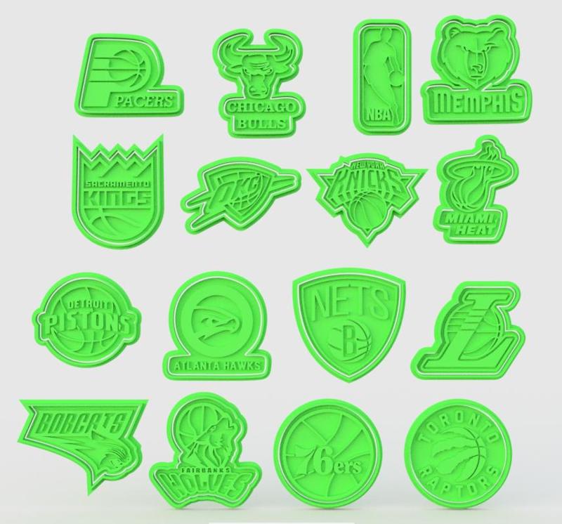 American basketball team NBA cookie cutter set of 16