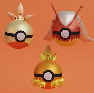 Pokemon Torchic Combusken Blaziken Pokeball
