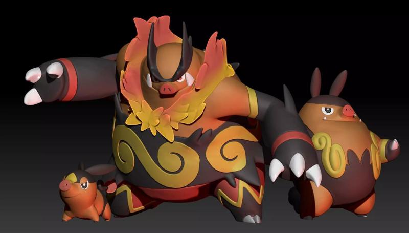 Pokemon Tepig Pignite Emboar