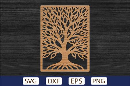 Tree Panel Laser Cut File SVG