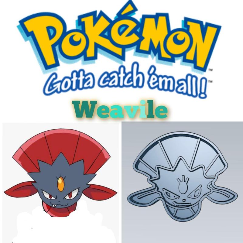 AMAZING POKEMON Weavile COOKIE CUTTER STAMP CAKE DECORATING