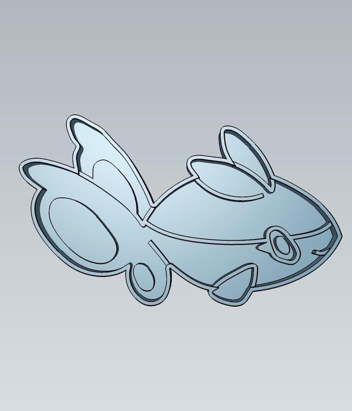 Amazing Pokemon Finneon Cookie Cutter Stamp Cake Decorating