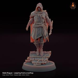 Male Rogue - Leaping from a rooftop