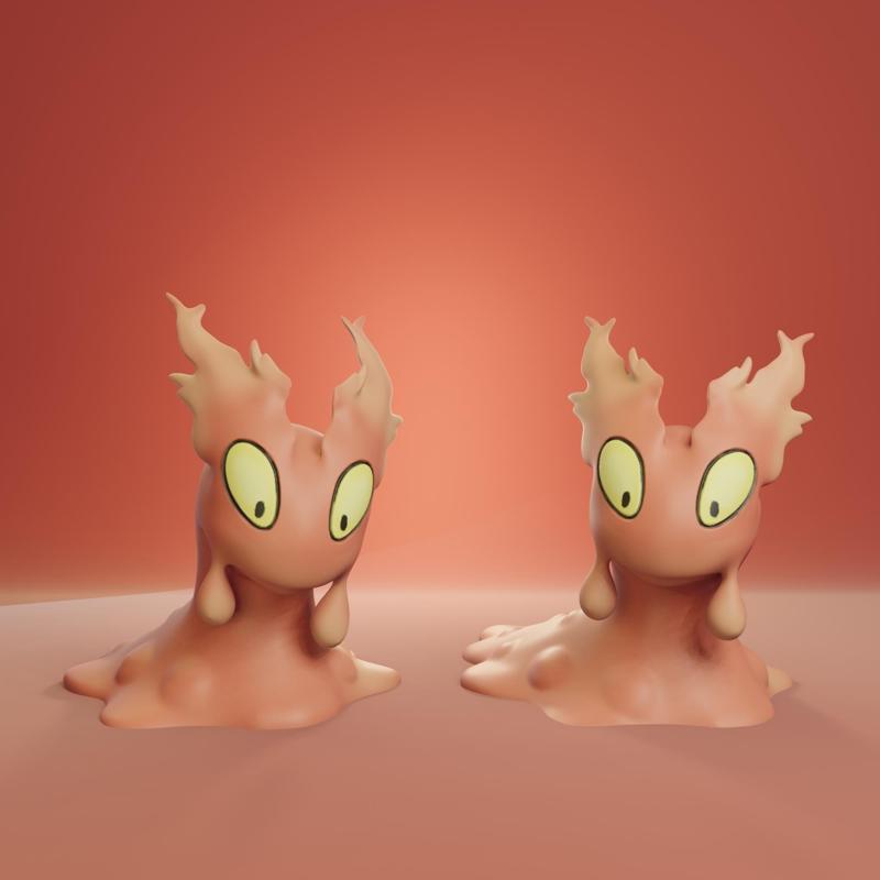 Pokemon - Slugma with 2 poses