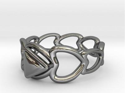 Heart Wire Ring 17.53mm with Triangle Gem