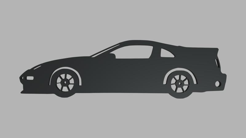 Silhouette Key Ring Nissan Fairlady Z32 Veilside 1994