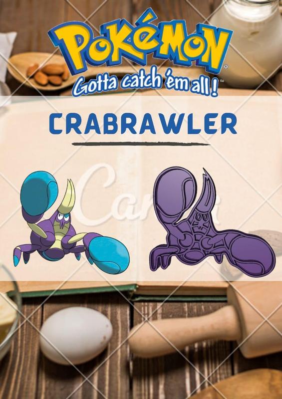 AMAZING POKEMON Crabrawler COOKIE CUTTER STAMP CAKE DECORATING