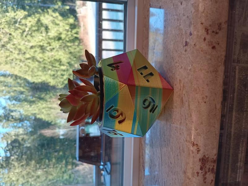 20 sided dice plant pot V2