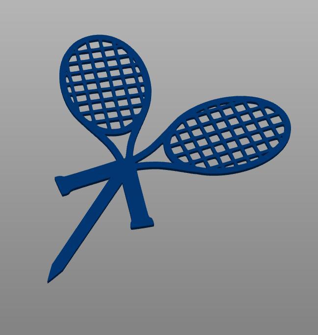 Cake topper Tennis rackets