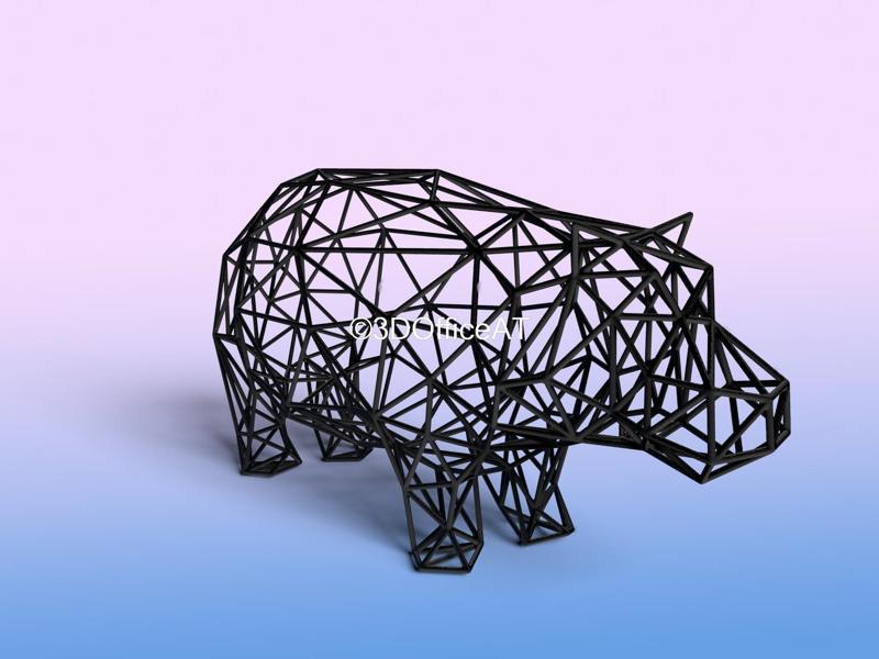 Hippo - Wire Art