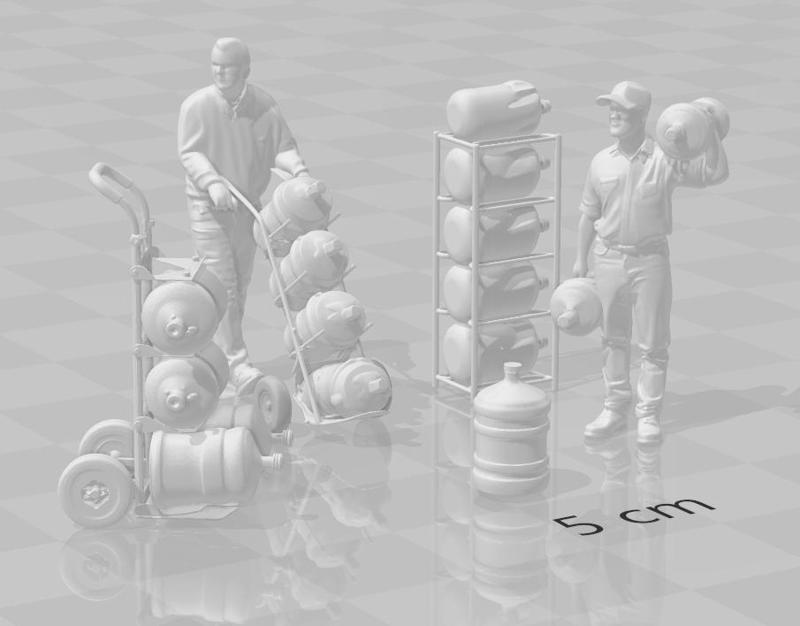 PACK WATER BOTTLE WATER DISPENSER V1 SCALE 1/64