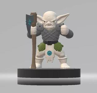 Chibi Goblin Fighter 3d printable model
