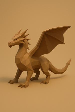 Low poly wyvern
