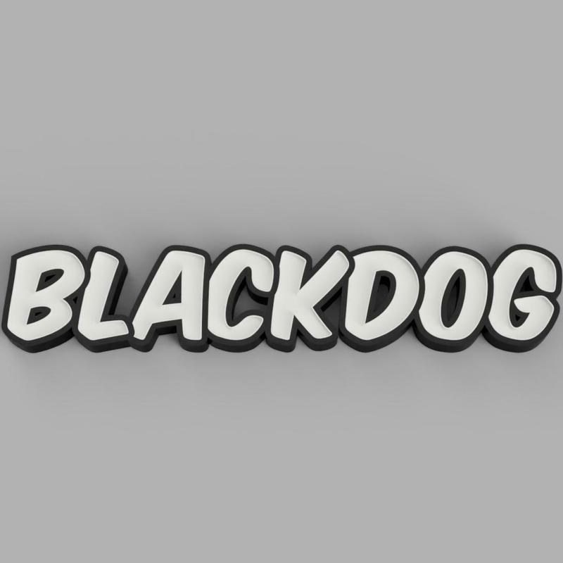 NAMELED BLACKDOG - LED LAMP WITH NAME