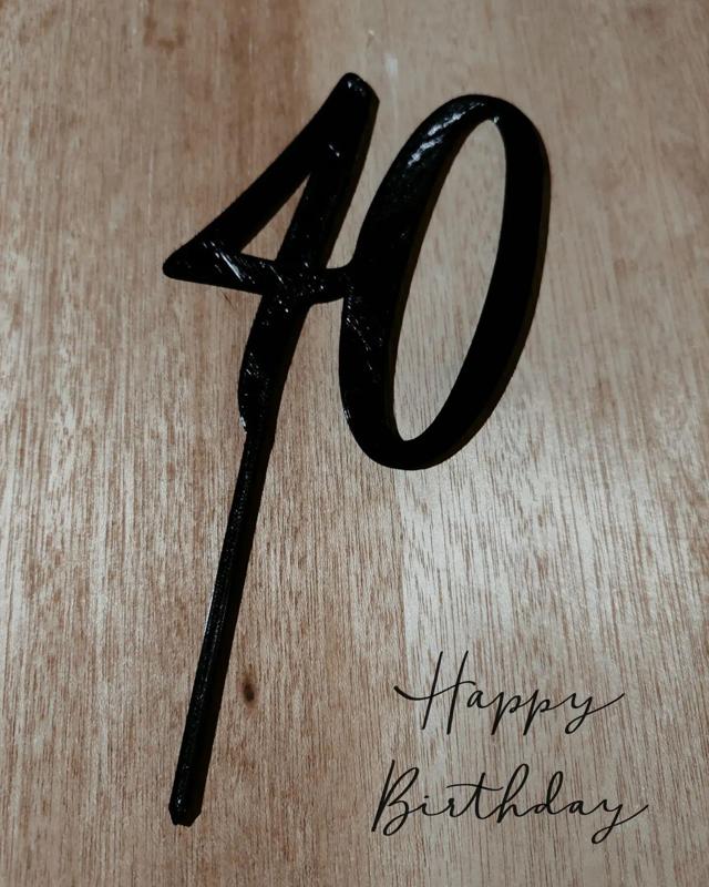 Cake toppers, number 40 years