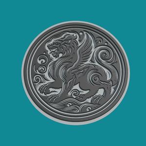 Kimera Mythological Creature Medallion Kimera 3d Print Model