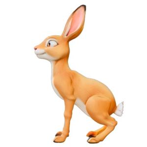 Playful Cartoon Hare