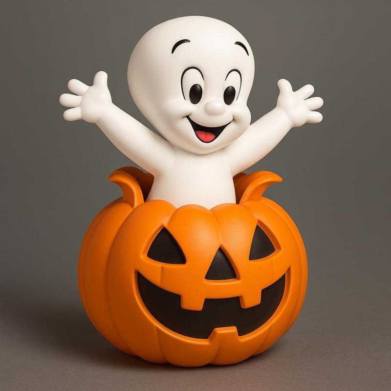 Casper en calabaza fantasma figura decoración halloween