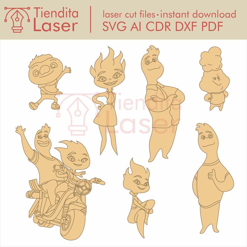 Elemental - Vectors for laser cutting