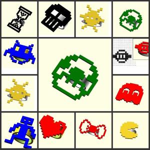 Customizable pixel art ring (Design your own!)