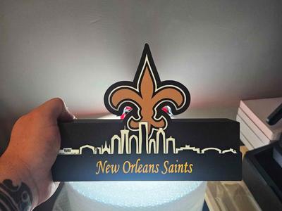 NFL Lightbox New orleans Saints with skyline!