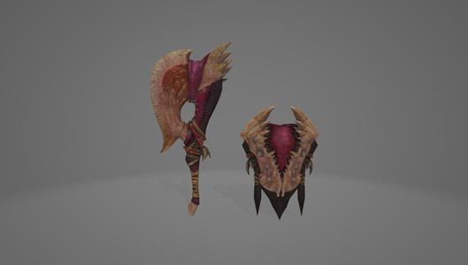 MONSTER HUNTER WORLD ANJANATH SWORD AND SHIELD