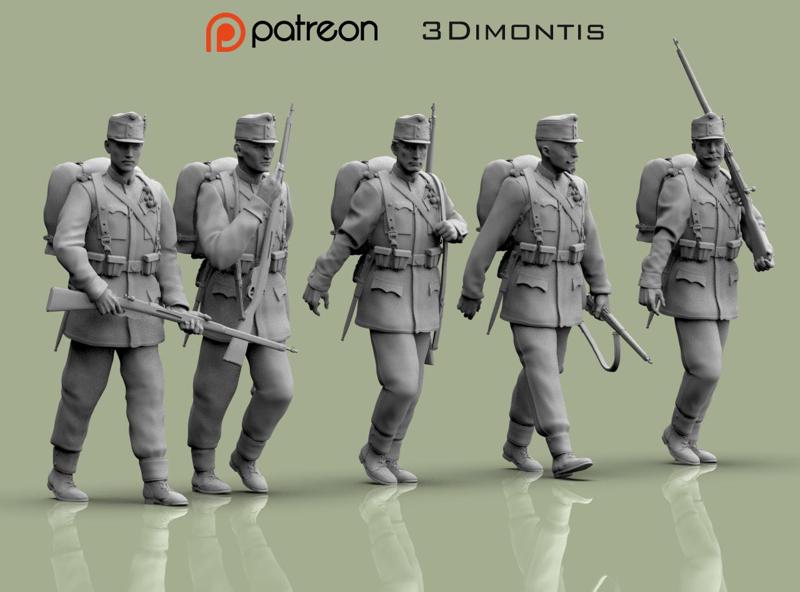 Austria soldiers ww1 3D print model