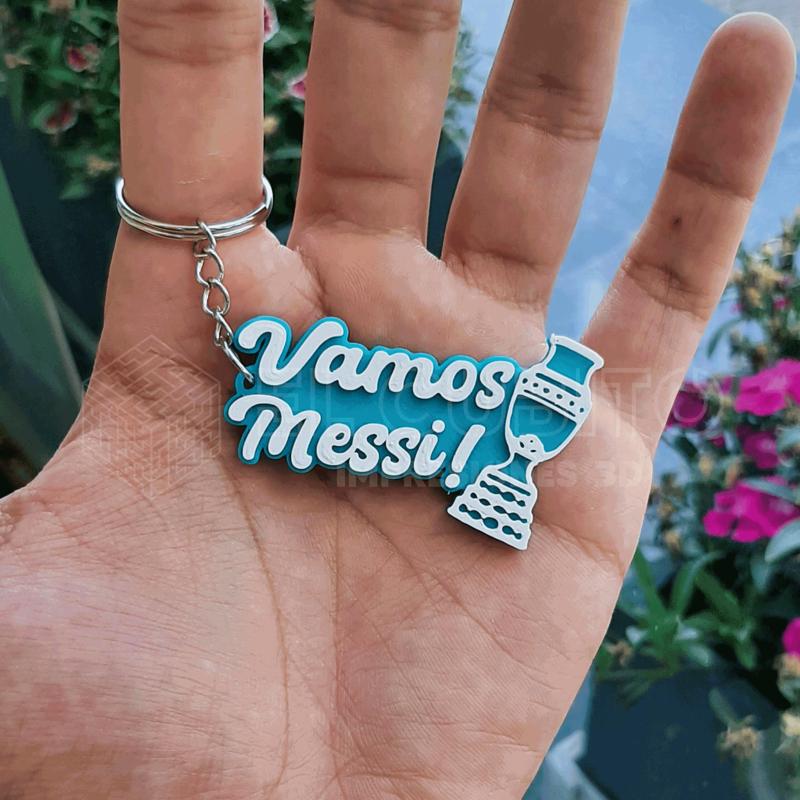 Argentina World Cup VAMOS MESSI Keychain Keychain Key Chain
