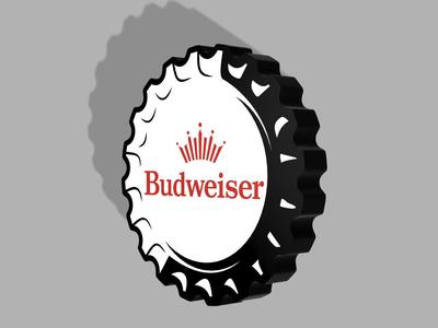 Budweiser Beer Bottle Cap LED Lightbox Sign