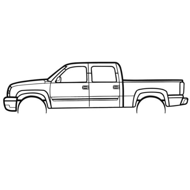 Chevrolet Silverado Crew Cab 2005 Silhouette Wall Art