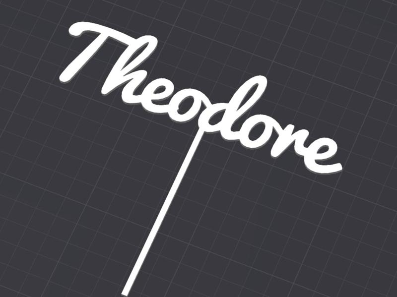 Theodore - Birthday Cake Topper