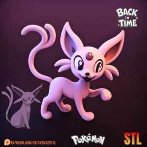 Espeon – STL Model | Back in Time (1930s Cartoon Style)