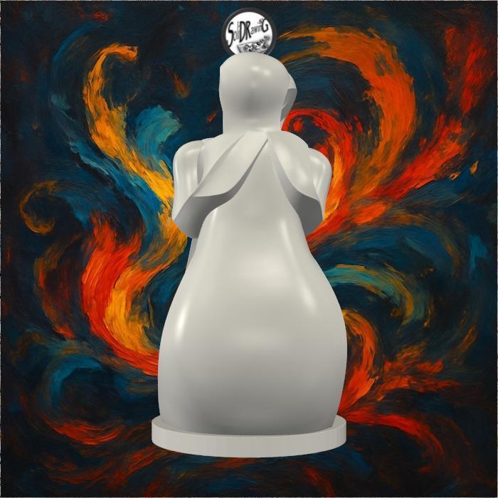 Abstract Wooden Lovers Embrace Sculpture – SoliDRawinGs SG663