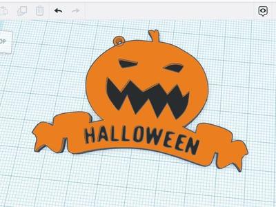 halloween pumpkin keychain