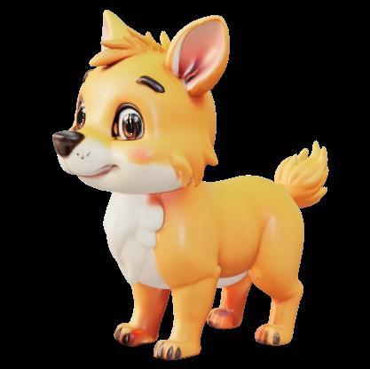 Adorable Baby Fox 3D Model | Cute Animal for 3D Printing