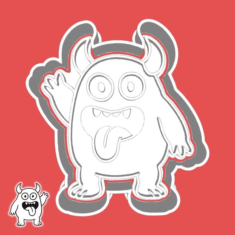 Cute monsters cookie cutters - licky loo monster