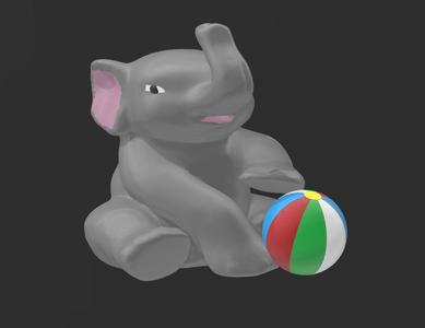 Esme Baby Elephant with Beach Ball