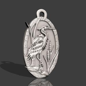 Egret Bird Pendant